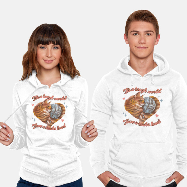 Tender Heart Cat-Unisex-Pullover-Sweatshirt-dandingeroz