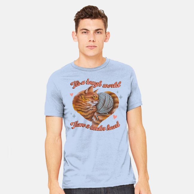 Tender Heart Cat-Mens-Heavyweight-Tee-dandingeroz