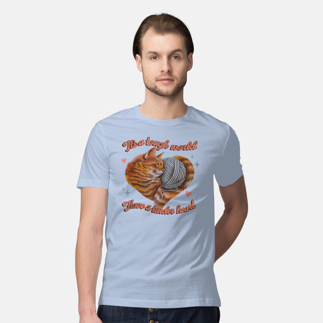 Tender Heart Cat-Mens-Premium-Tee-dandingeroz