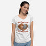 Tender Heart Cat-Womens-V-Neck-Tee-dandingeroz