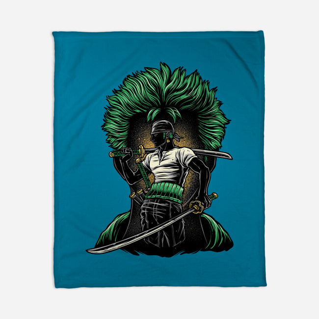 Pirate Hunter Fury-None-Fleece-Blanket-glitchygorilla