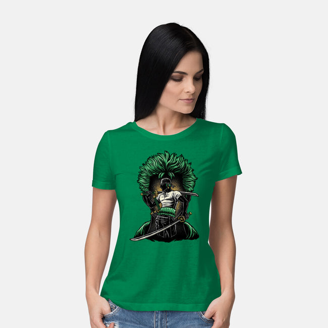 Pirate Hunter Fury-Womens-Basic-Tee-glitchygorilla