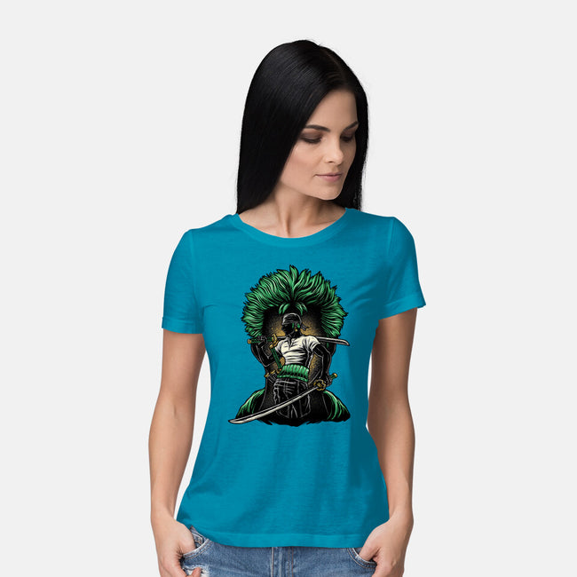 Pirate Hunter Fury-Womens-Basic-Tee-glitchygorilla