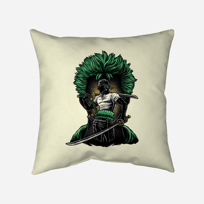 Pirate Hunter Fury-None-Removable Cover w Insert-Throw Pillow-glitchygorilla