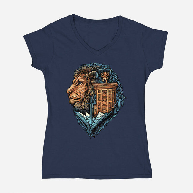 Love And Fantasy-Womens-V-Neck-Tee-glitchygorilla