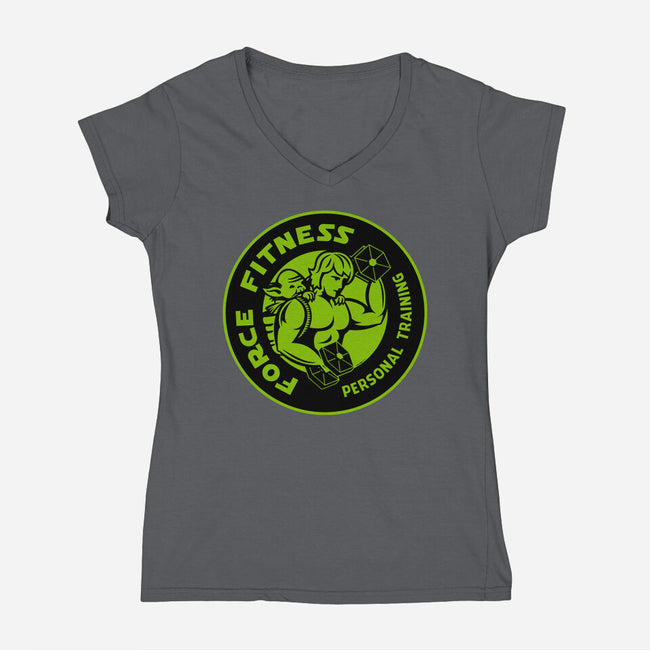 Force Fitness-Womens-V-Neck-Tee-Wenceslao A Romero