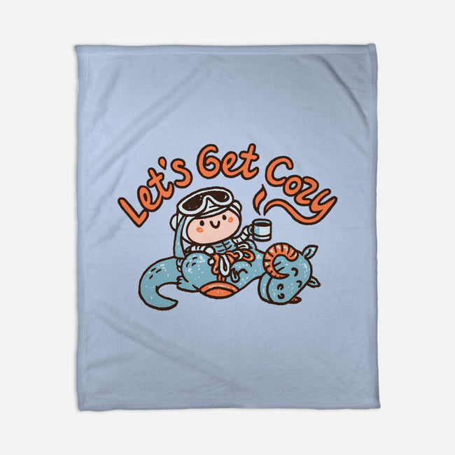 Lets Get Cozy-None-Fleece-Blanket-Wenceslao A Romero