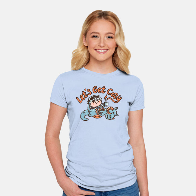 Lets Get Cozy-Womens-Fitted-Tee-Wenceslao A Romero