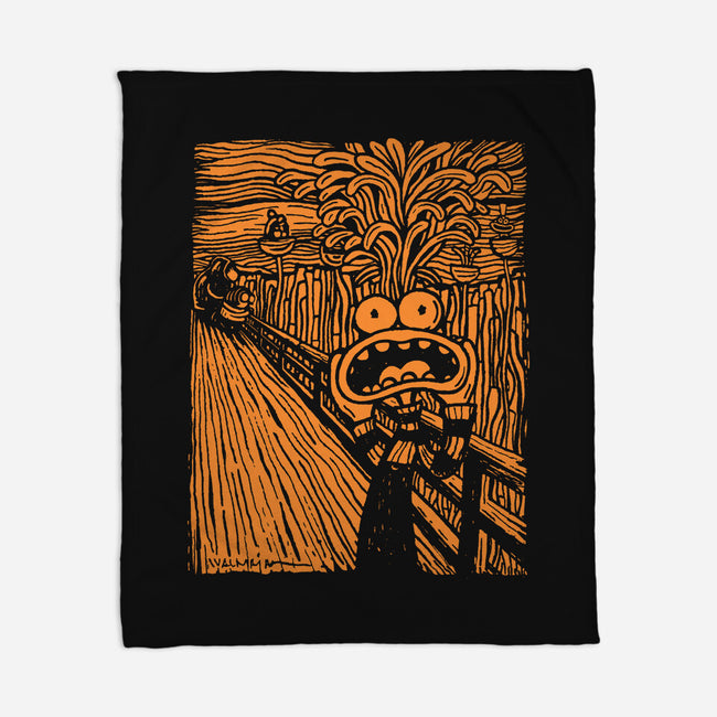 Anxious Scream-None-Fleece-Blanket-Wenceslao A Romero