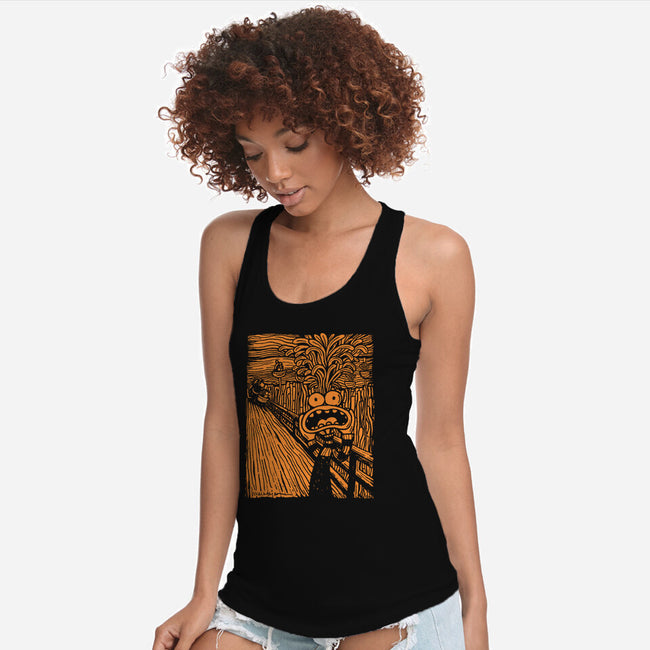 Anxious Scream-Womens-Racerback-Tank-Wenceslao A Romero