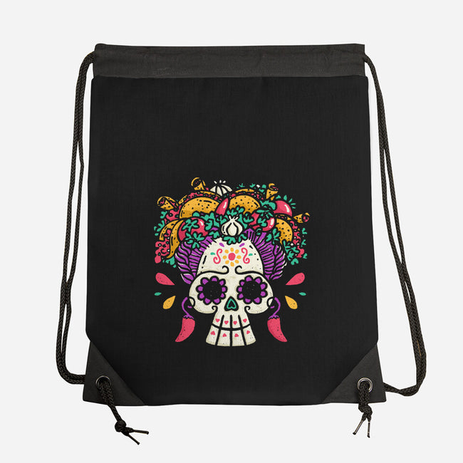 Frida Taco-None-Drawstring-Bag-Wenceslao A Romero