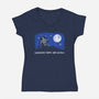 Everything Starts With An Idea-Womens-V-Neck-Tee-Wenceslao A Romero