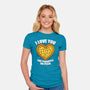 I Love You Like Pineapple On Pizza-Womens-Fitted-Tee-Boggs Nicolas