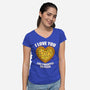 I Love You Like Pineapple On Pizza-Womens-V-Neck-Tee-Boggs Nicolas