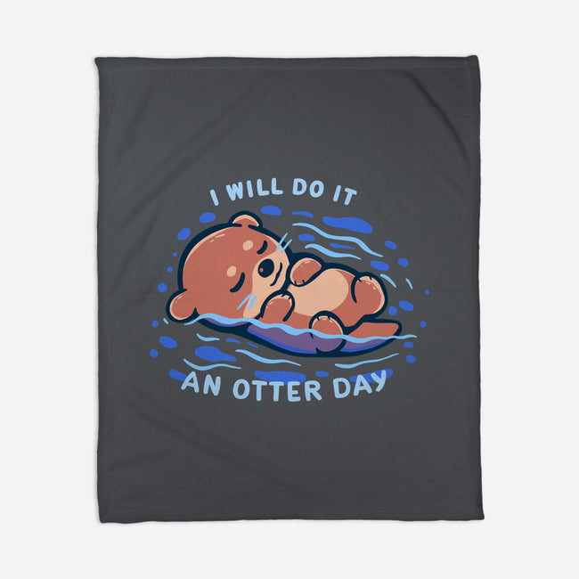 An Otter Day-None-Fleece-Blanket-TechraNova