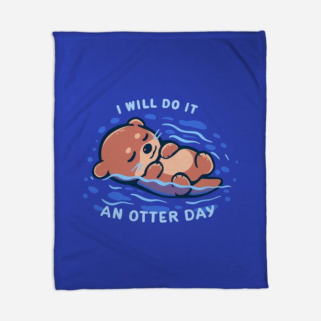 An Otter Day-None-Fleece-Blanket-TechraNova