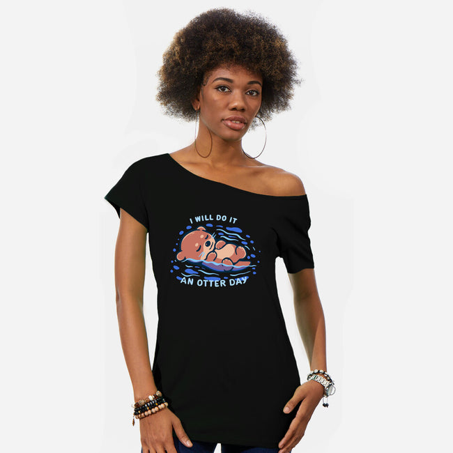 An Otter Day-Womens-Off Shoulder-Tee-TechraNova