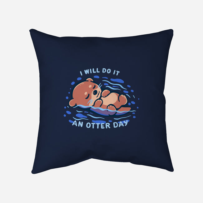 An Otter Day-None-Removable Cover w Insert-Throw Pillow-TechraNova