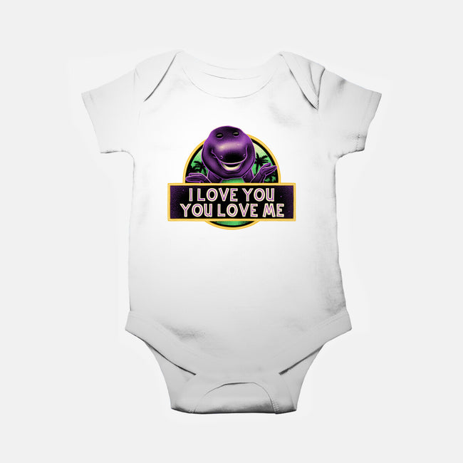 Purple Friend-Baby-Basic-Onesie-glitchygorilla