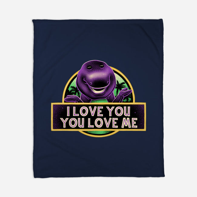 Purple Friend-None-Fleece-Blanket-glitchygorilla