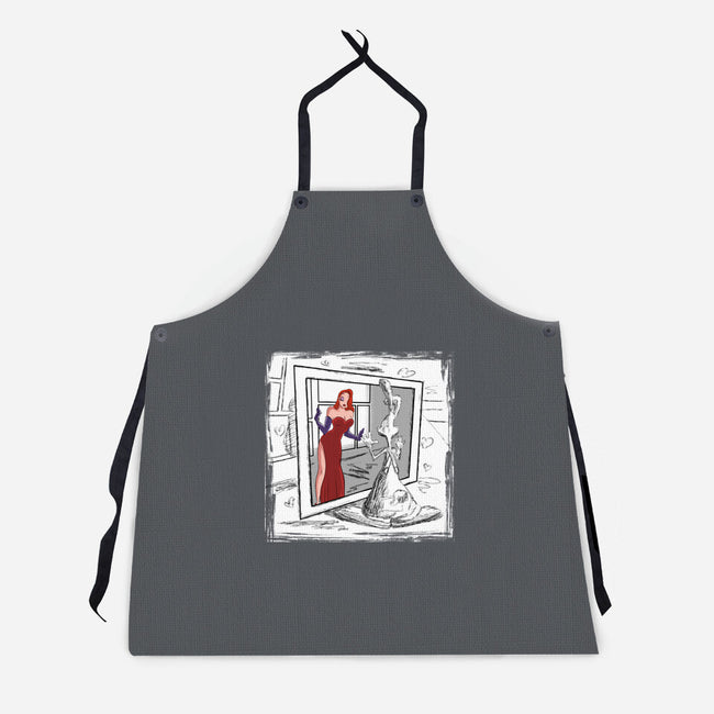 Take On Me Jessica-Unisex-Kitchen-Apron-zascanauta