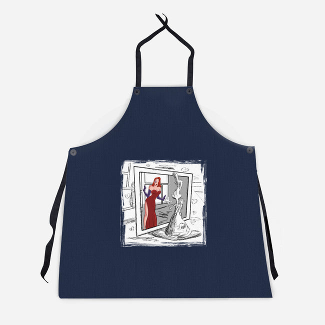 Take On Me Jessica-Unisex-Kitchen-Apron-zascanauta