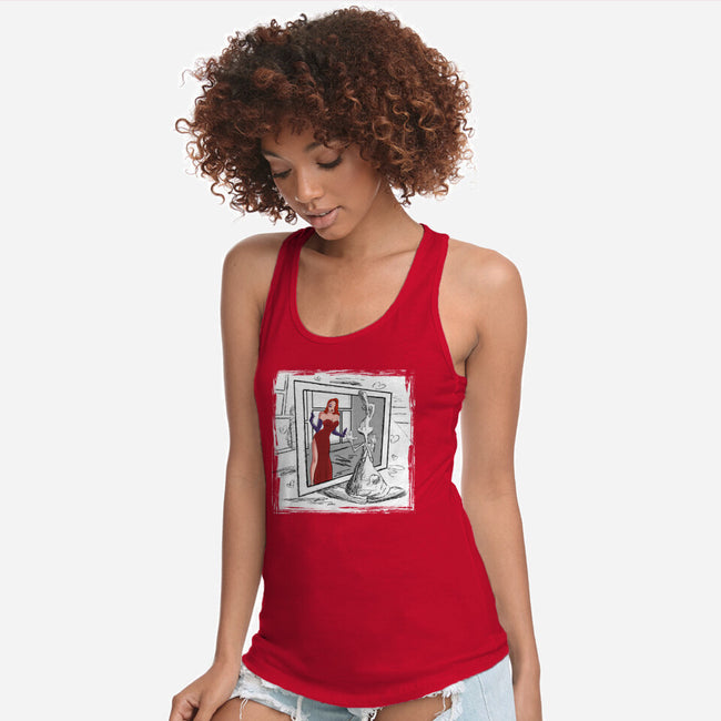 Take On Me Jessica-Womens-Racerback-Tank-zascanauta