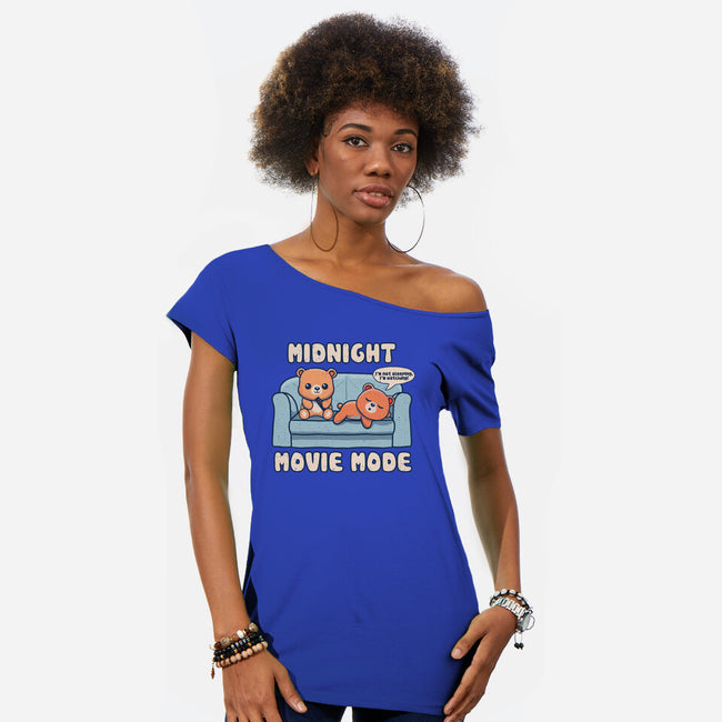 Midnight Movie Mode-Womens-Off Shoulder-Tee-NMdesign