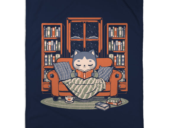 Cozy Book Winter Cat