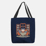 Cozy Book Winter Cat-None-Basic Tote-Bag-Studio Mootant