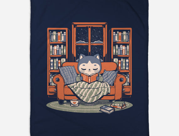 Cozy Book Winter Cat