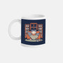 Cozy Book Winter Cat-None-Mug-Drinkware-Studio Mootant