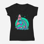 Star Cartoon Psychedelic-Womens-V-Neck-Tee-Studio Mootant