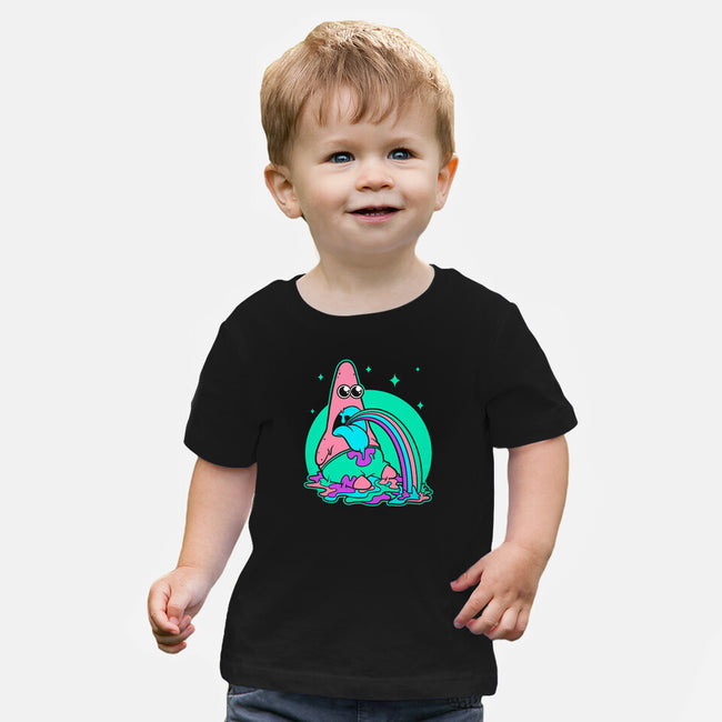 Star Cartoon Psychedelic-Baby-Basic-Tee-Studio Mootant