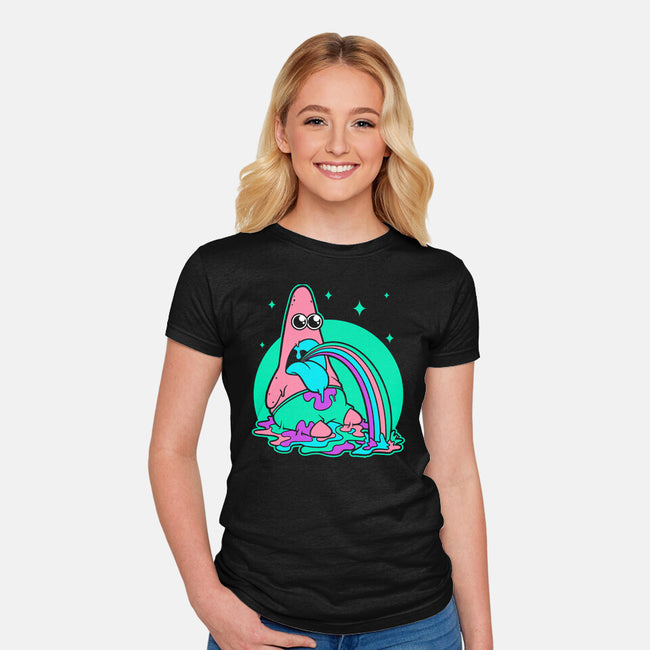 Star Cartoon Psychedelic-Womens-Fitted-Tee-Studio Mootant
