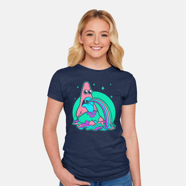 Star Cartoon Psychedelic-Womens-Fitted-Tee-Studio Mootant