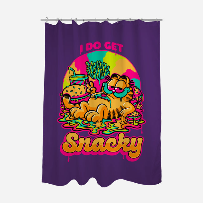 Cat Psychedelic Food Trip-None-Polyester-Shower Curtain-Studio Mootant