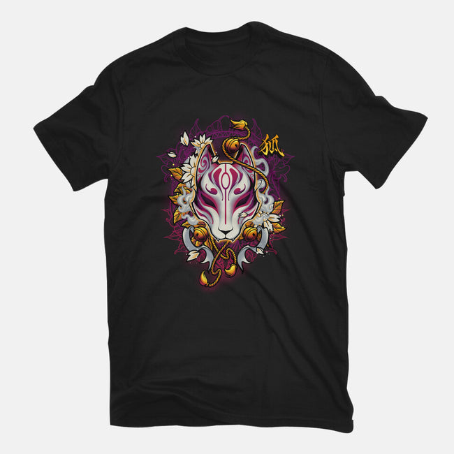 Kitsune Fox Spirit Mask-Mens-Premium-Tee-Angoes25