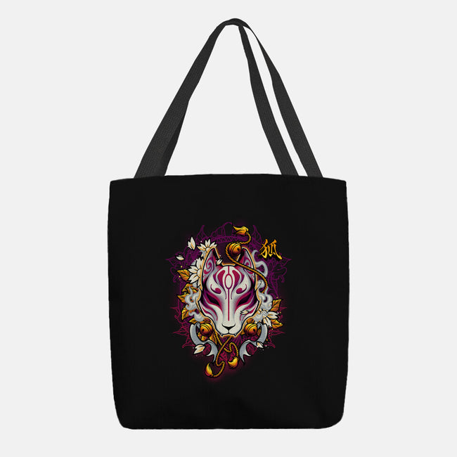 Kitsune Fox Spirit Mask-None-Basic Tote-Bag-Angoes25