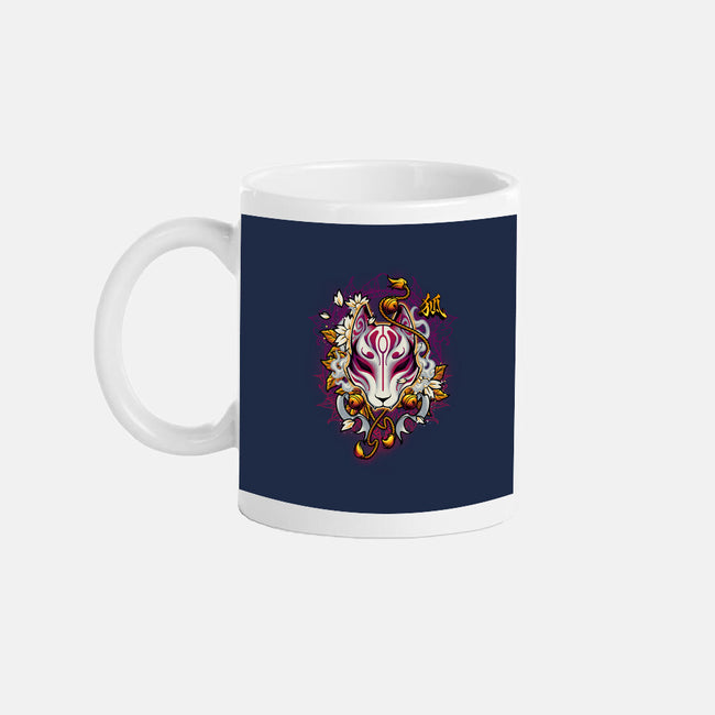 Kitsune Fox Spirit Mask-None-Mug-Drinkware-Angoes25