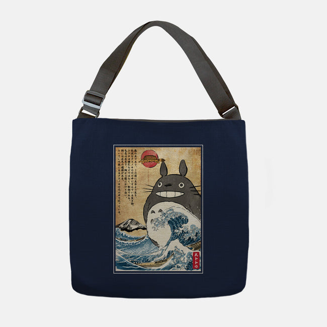 My Neighbor In Japan Woodblock-None-Adjustable Tote-Bag-DrMonekers