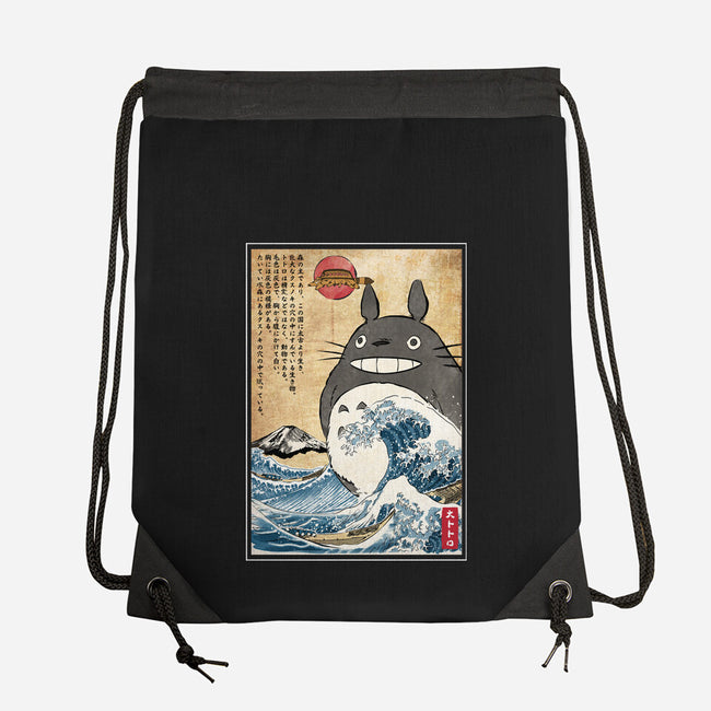 My Neighbor In Japan Woodblock-None-Drawstring-Bag-DrMonekers
