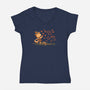 Ancient Doodles-Womens-V-Neck-Tee-worlddominationforcats