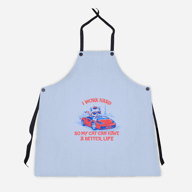 My Cat Can Have A Better Life-Unisex-Kitchen-Apron-worlddominationforcats