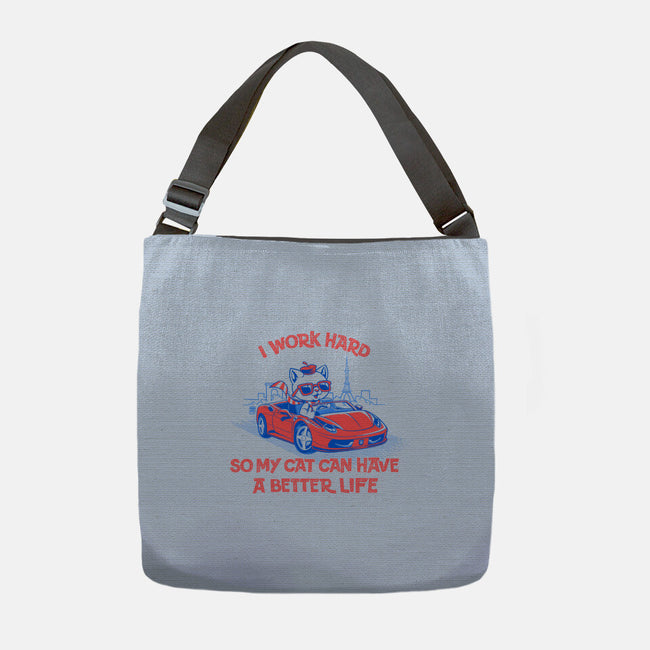 My Cat Can Have A Better Life-None-Adjustable Tote-Bag-worlddominationforcats
