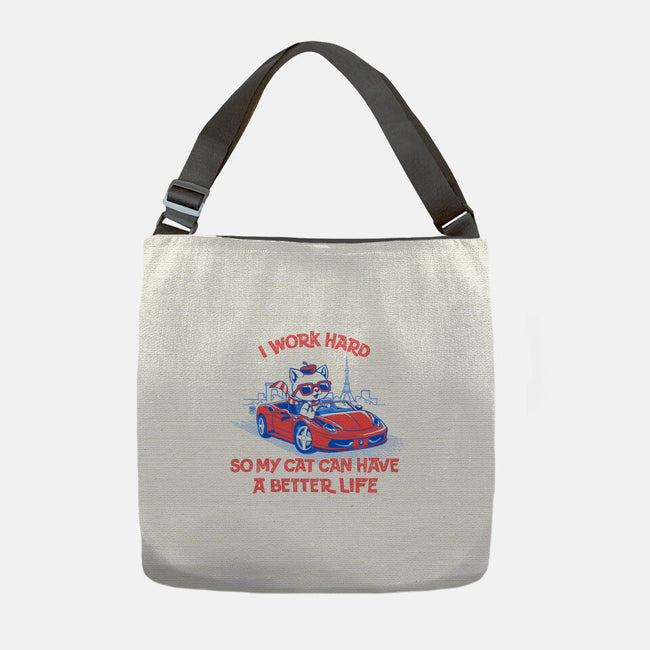 My Cat Can Have A Better Life-None-Adjustable Tote-Bag-worlddominationforcats