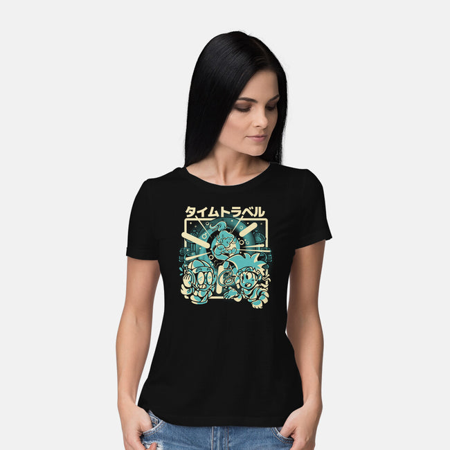 Traveling Through And Across Time-Womens-Basic-Tee-Sketchdemao