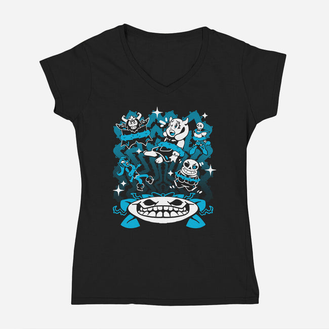 Pacifist-Womens-V-Neck-Tee-Sketchdemao