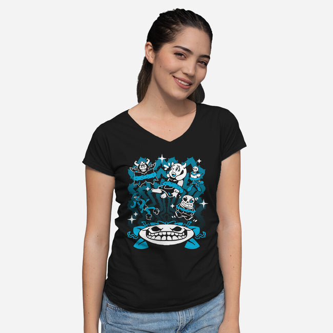 Pacifist-Womens-V-Neck-Tee-Sketchdemao