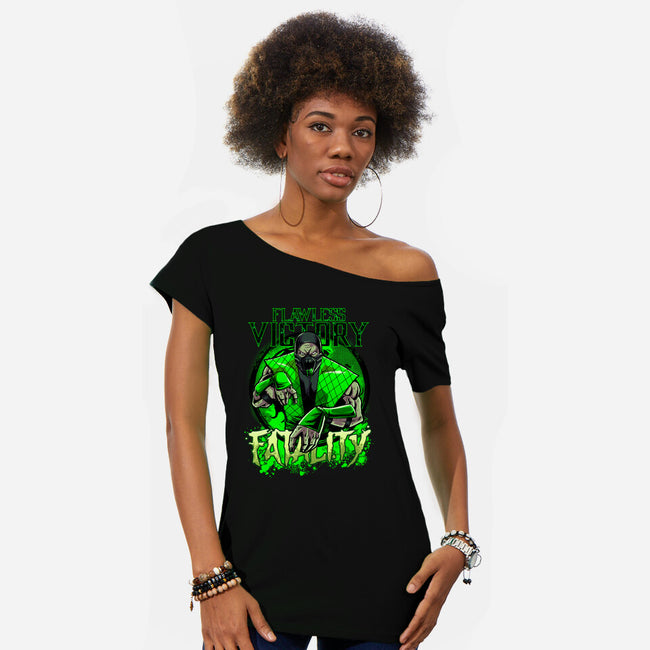 Slime Fatality-Womens-Off Shoulder-Tee-Diego Oliver